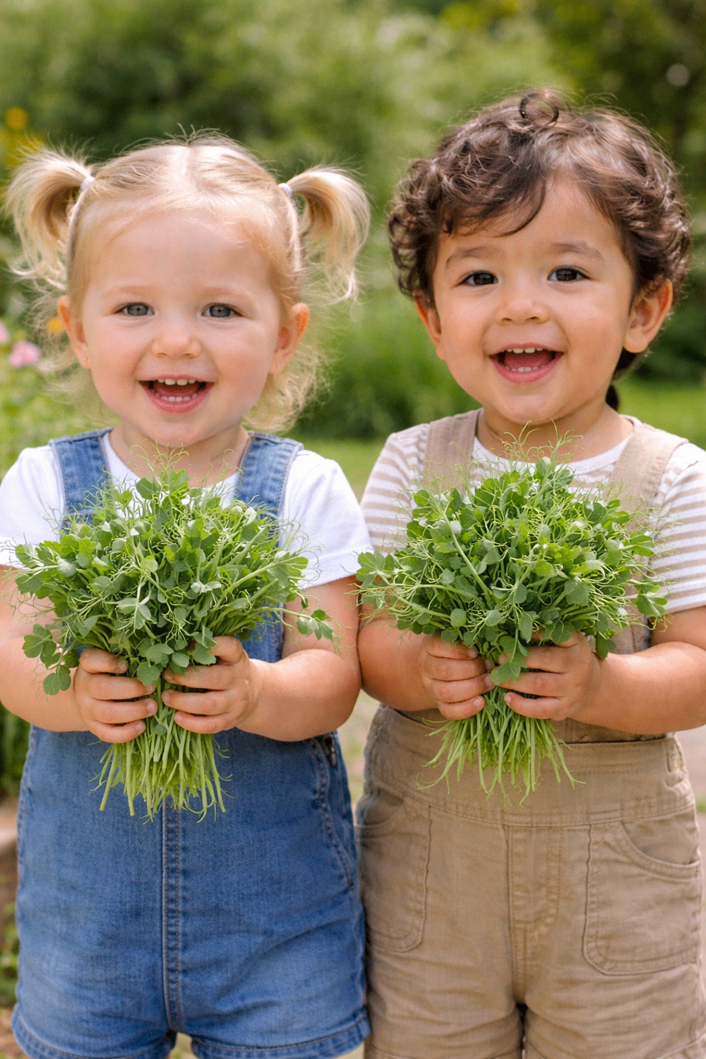 Fresh microgreens harvested at VeggoVerde urban farm